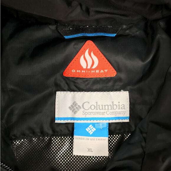 COLUMBIA Mighty Lite Hooded Omni Heat Jacket-Coat Sz XL Black Full Zip Insulated - Picture 13 of 15